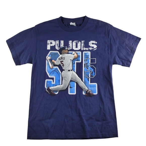 Delta Pro Weight Other - Vintage Albert Pujols STL Cardinals T-Shirt Mens M Blue Graphic Tee Short Sleeve